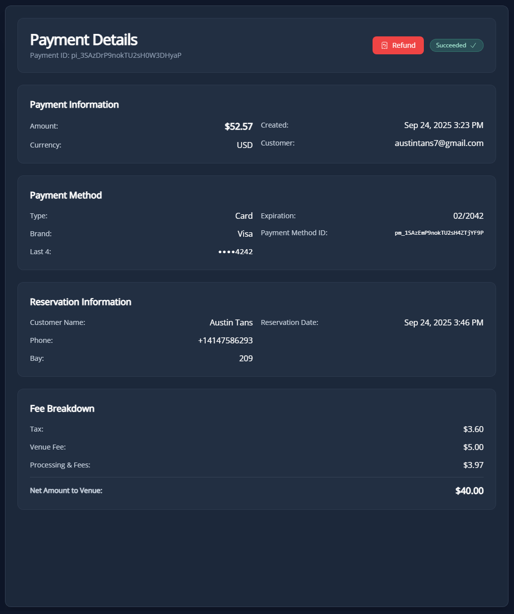 EagleEye Accounting Payment Details