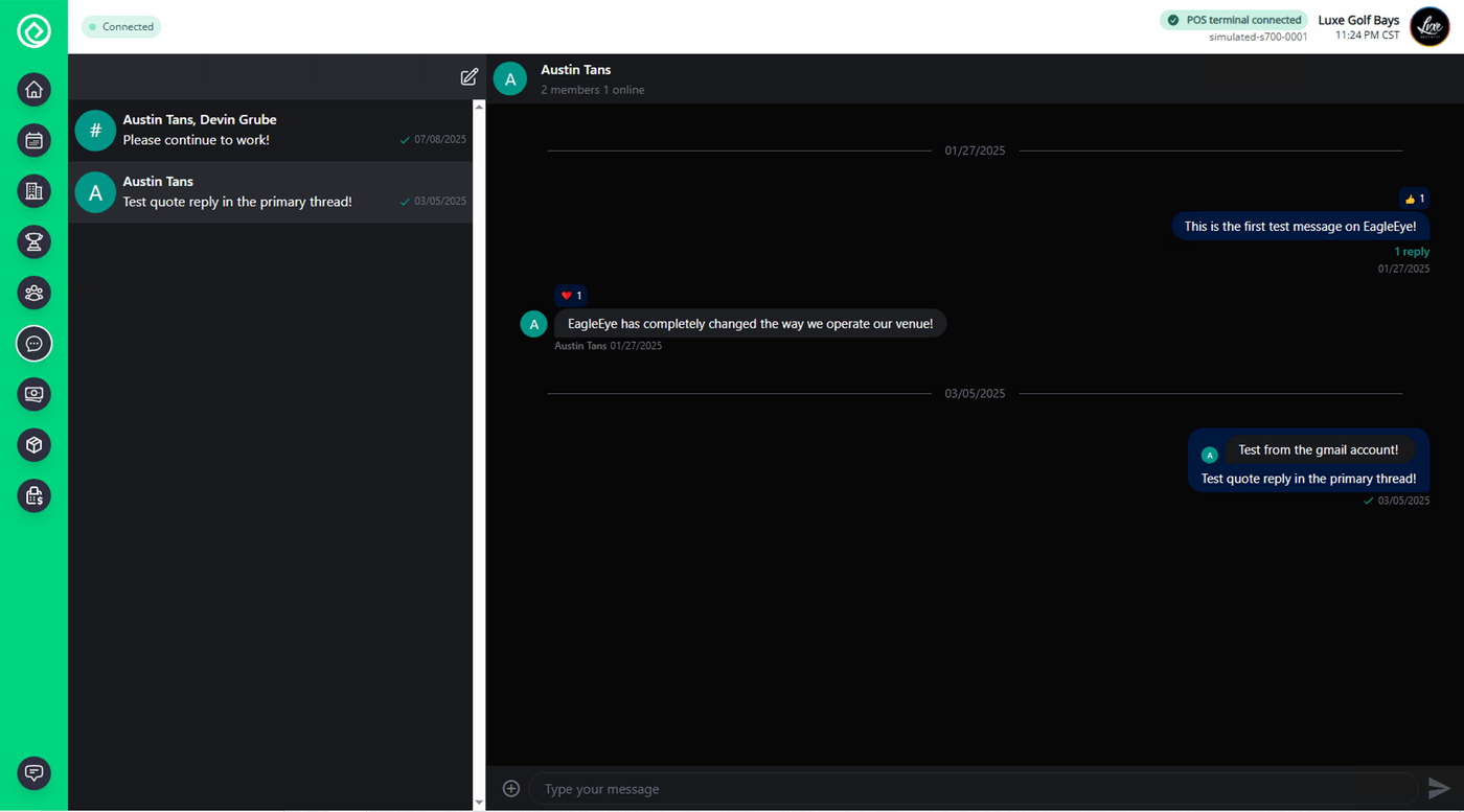 EagleEye Messaging Page