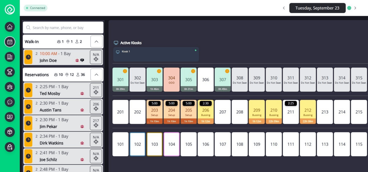 EagleEye Reservations Dashboard